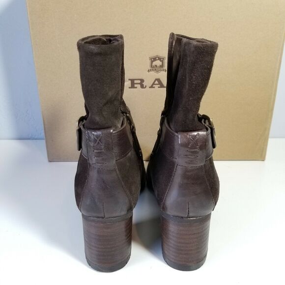 Trask Misty Dark Brown Suede Leather Ankle Boots Bootie Women Sz 8 NIB $298 - Picture 5 of 9